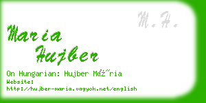 maria hujber business card